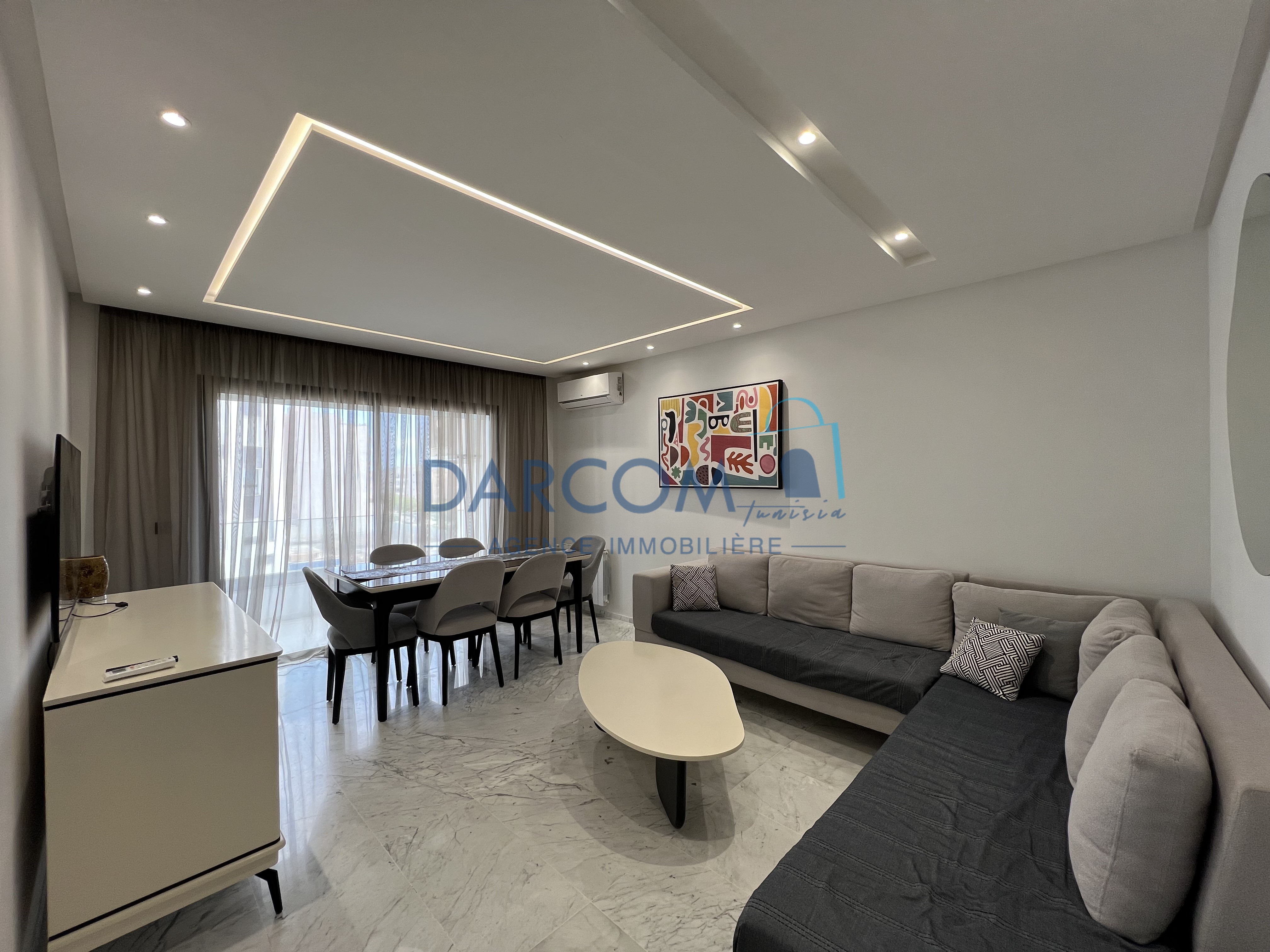 s+1 meublé de 86 m² aux Jardins de Carthage